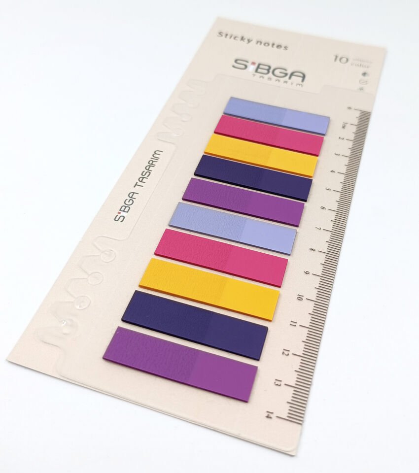 Şeffaf Renkli Postit Post-it Post it. Kitap Ayracı Ayraç Plastik Postit Sticker Not Kağıdı 200 yaprak