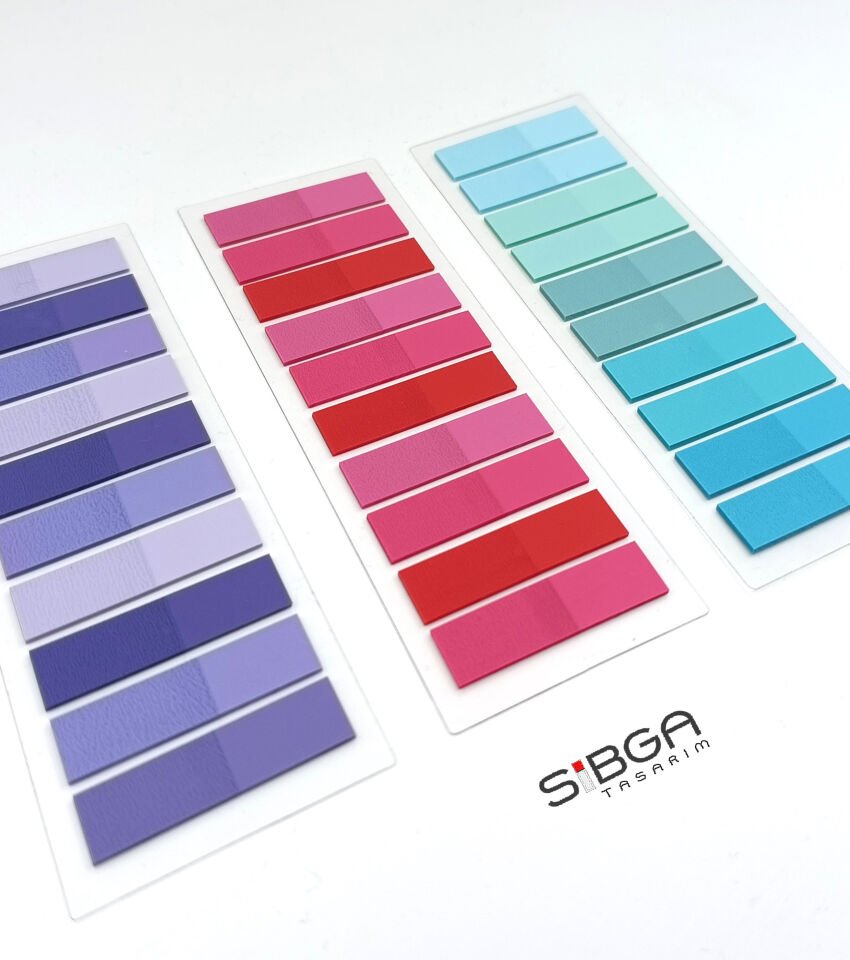 3 Adet Şeffaf Renkli Postit Post-it Post it. Kitap Ayracı Ayraç Plastik Postit Sticker Not Kağıdı 200 yaprak