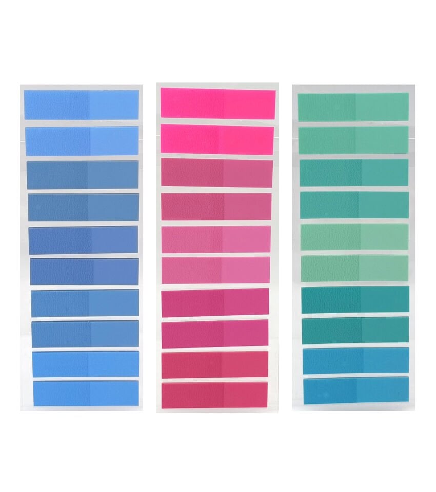3 Adet Şeffaf Renkli Postit Post-it Post it. Kitap Ayracı Ayraç Plastik Postit Sticker Not Kağıdı 200 yaprak