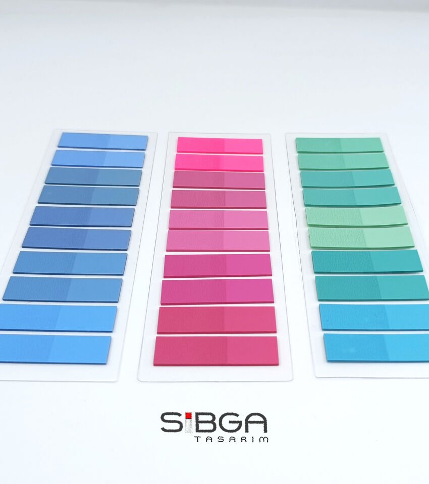 3 Adet Şeffaf Renkli Postit Post-it Post it. Kitap Ayracı Ayraç Plastik Postit Sticker Not Kağıdı 200 yaprak