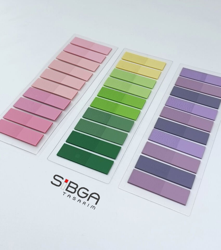 3 Adet Şeffaf Renkli Postit Post-it Post it. Kitap Ayracı Ayraç Plastik Postit Sticker Not Kağıdı 200 yaprak