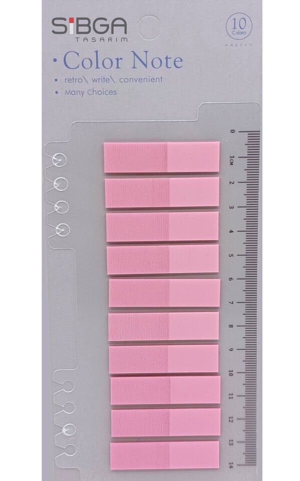 Şeffaf Pembe Postit Post-it Post it. Kitap Ayracı Ayraç Plastik Postit Sticker Not Kağıdı 200 yaprak