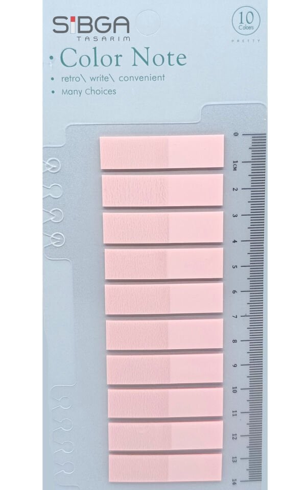 Şeffaf Pembe Postit Post-it Post it. Kitap Ayracı Ayraç Plastik Postit Sticker Not Kağıdı 200 yaprak
