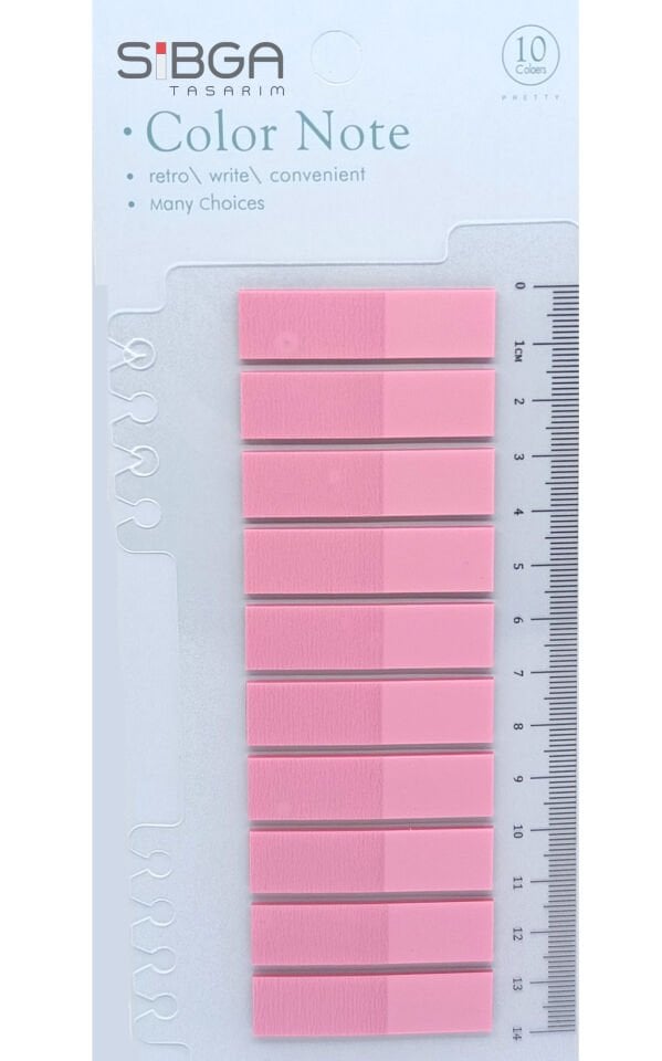Şeffaf Pembe Postit Post-it Post it. Kitap Ayracı Ayraç Plastik Postit Sticker Not Kağıdı 200 yaprak