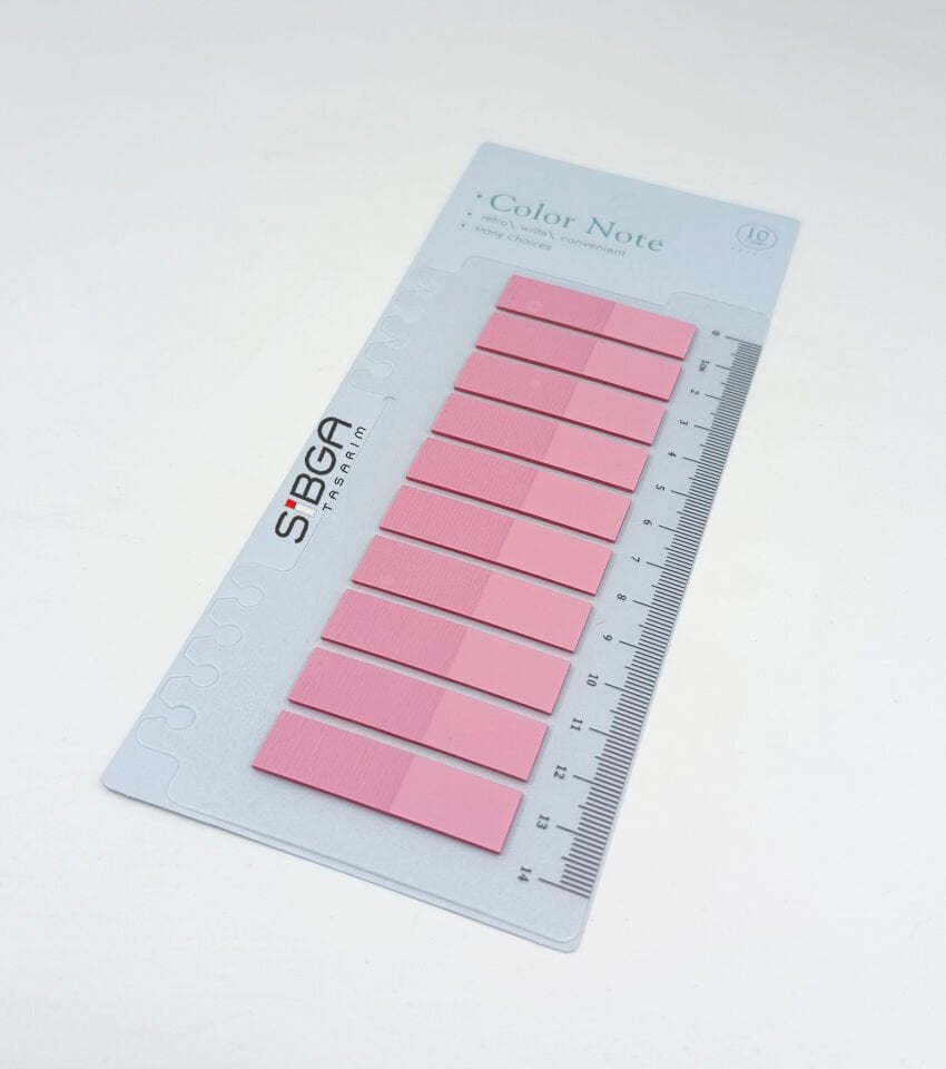 Şeffaf Pembe Postit Post-it Post it. Kitap Ayracı Ayraç Plastik Postit Sticker Not Kağıdı 200 yaprak