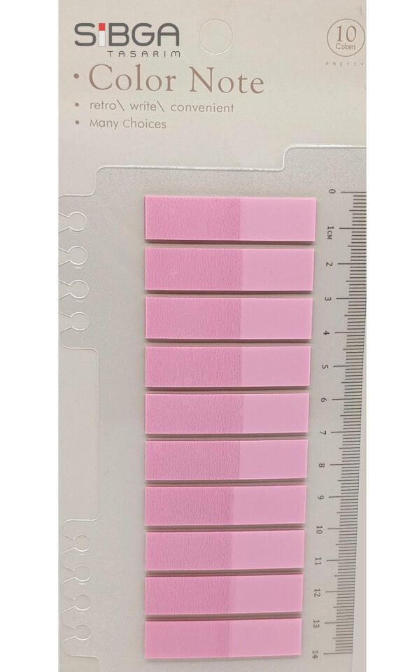 Şeffaf Pembe Postit Post-it Post it. Kitap Ayracı Ayraç Plastik Postit Sticker Not Kağıdı 200 yaprak