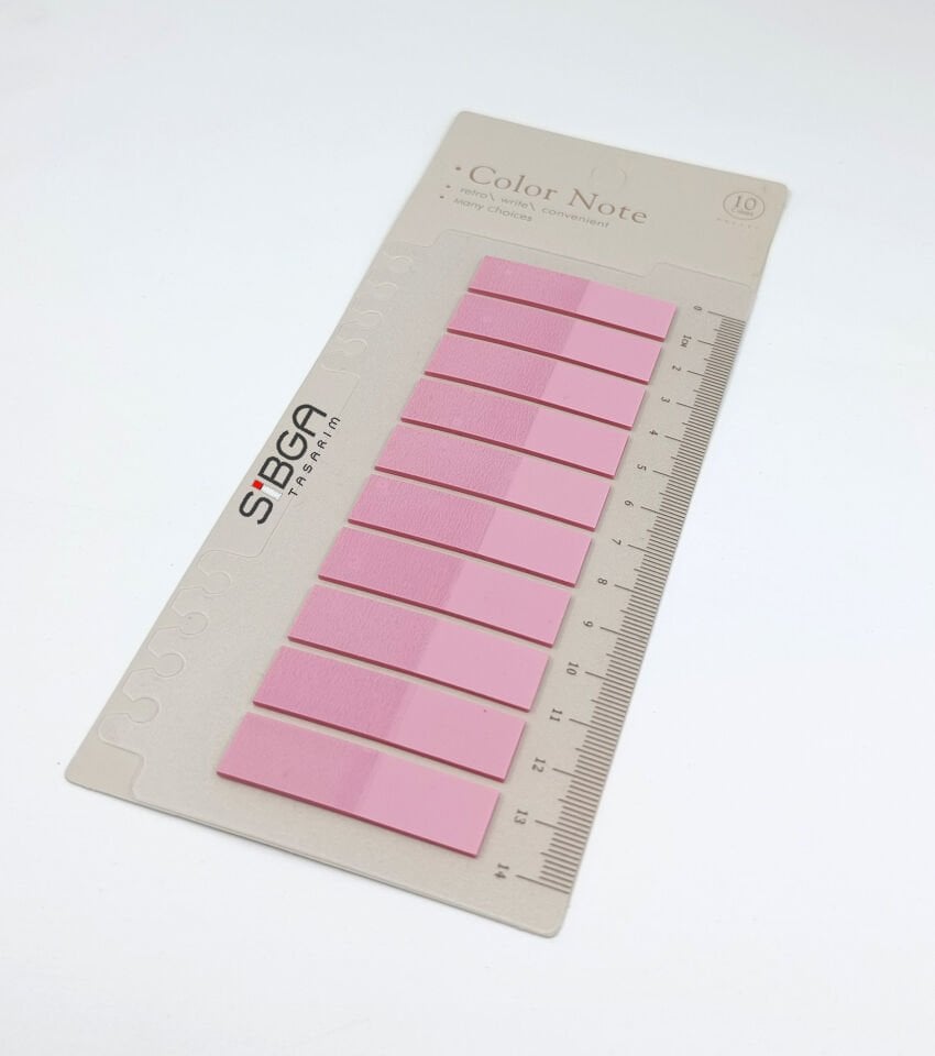 Şeffaf Pembe Postit Post-it Post it. Kitap Ayracı Ayraç Plastik Postit Sticker Not Kağıdı 200 yaprak