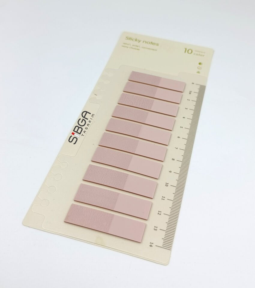 Şeffaf Gül Kurusu Postit Post-it Post it. Kitap Ayracı Ayraç Plastik Postit Sticker Not Kağıdı 200 yaprak