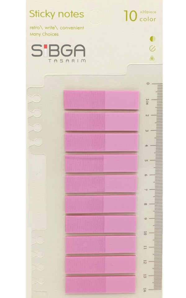 Şeffaf Pembe Postit Post-it Post it. Kitap Ayracı Ayraç Plastik Postit Sticker Not Kağıdı 200 yaprak