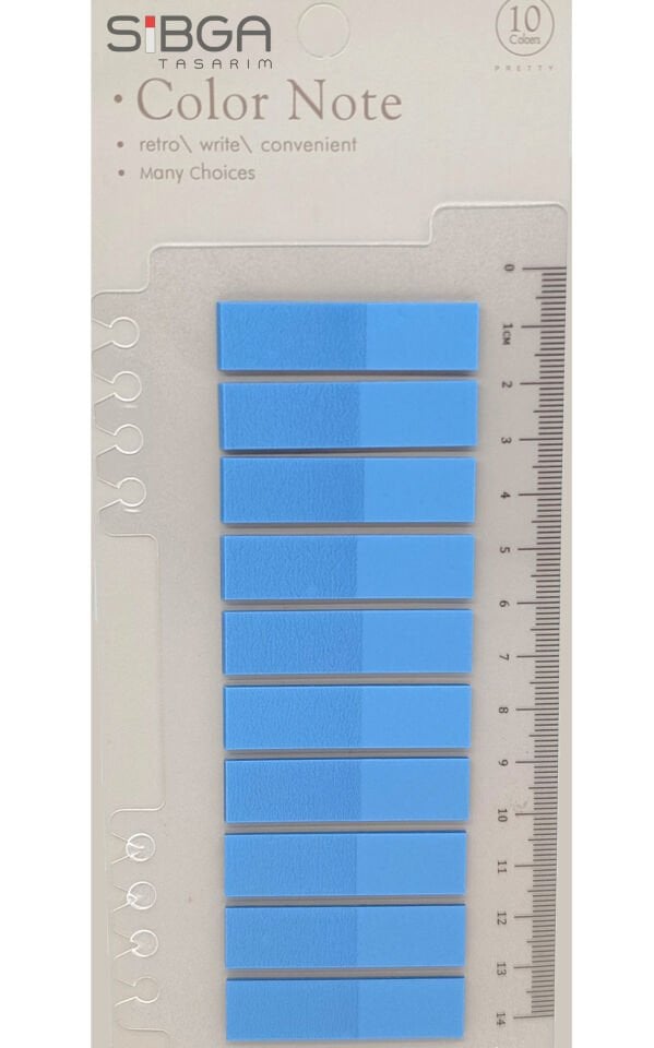 Şeffaf Mavi Postit Post-it Post it. Kitap Ayracı Ayraç Plastik Postit Sticker Not Kağıdı 200 yaprak