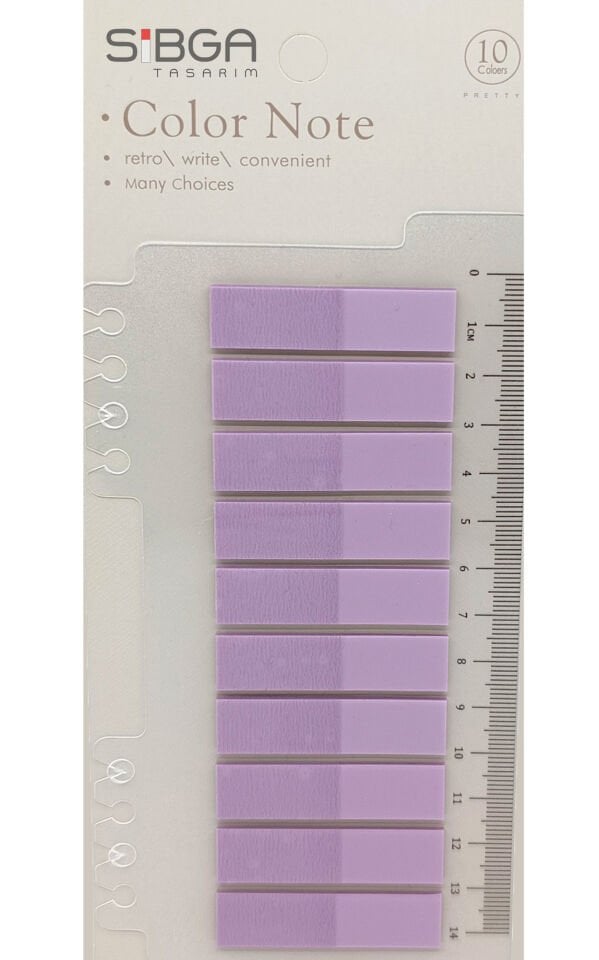 Şeffaf Eflatun Postit Post-it Post it. Kitap Ayracı Ayraç Plastik Postit Sticker Not Kağıdı 200 yaprak