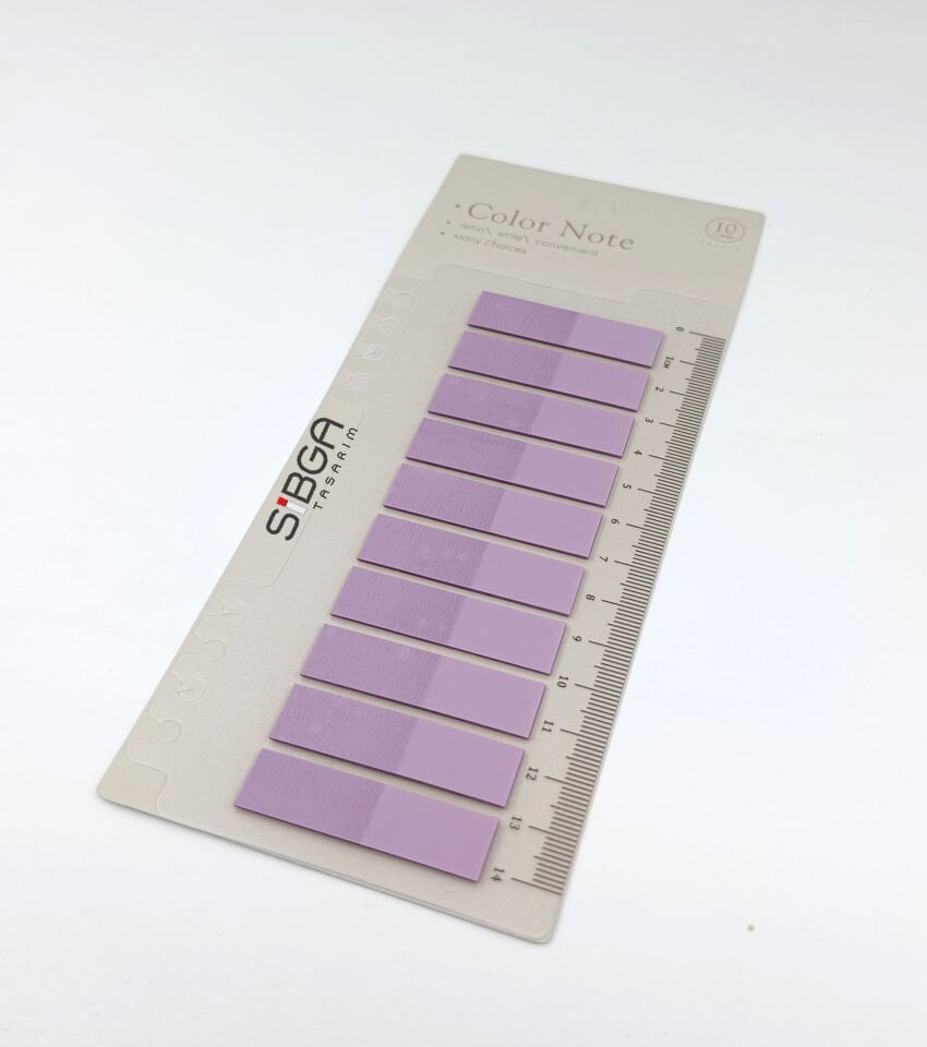 Şeffaf Eflatun Postit Post-it Post it. Kitap Ayracı Ayraç Plastik Postit Sticker Not Kağıdı 200 yaprak