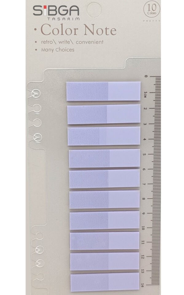 Şeffaf Eflatun Postit Post-it Post it. Kitap Ayracı Ayraç Plastik Postit Sticker Not Kağıdı 200 yaprak