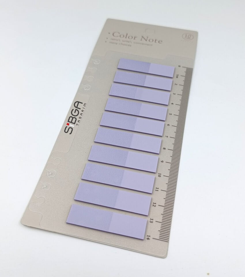 Şeffaf Eflatun Postit Post-it Post it. Kitap Ayracı Ayraç Plastik Postit Sticker Not Kağıdı 200 yaprak