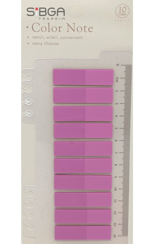 Şeffaf Pembe Postit Post-it Post it. Kitap Ayracı Ayraç Plastik Postit Sticker Not Kağıdı 200 yaprak