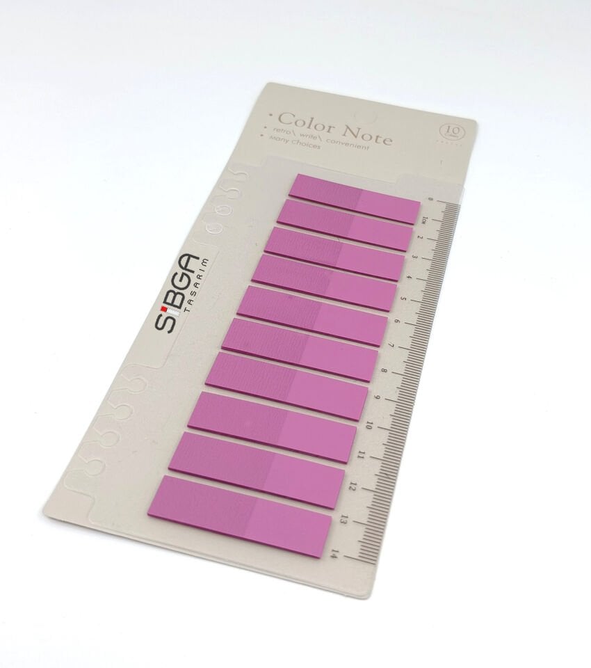 Şeffaf Pembe Postit Post-it Post it. Kitap Ayracı Ayraç Plastik Postit Sticker Not Kağıdı 200 yaprak
