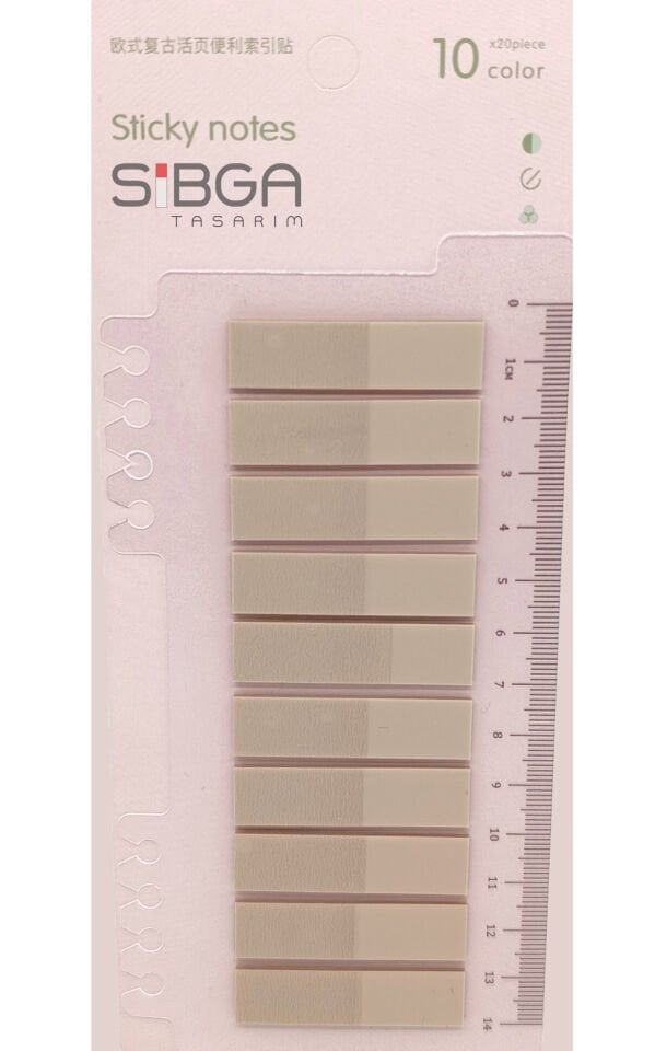 Şeffaf Bej Rengi Postit Post-it Post it. Kitap Ayracı Ayraç Plastik Postit Sticker Not Kağıdı 200 yaprak