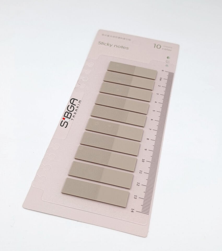 Şeffaf Bej Rengi Postit Post-it Post it. Kitap Ayracı Ayraç Plastik Postit Sticker Not Kağıdı 200 yaprak