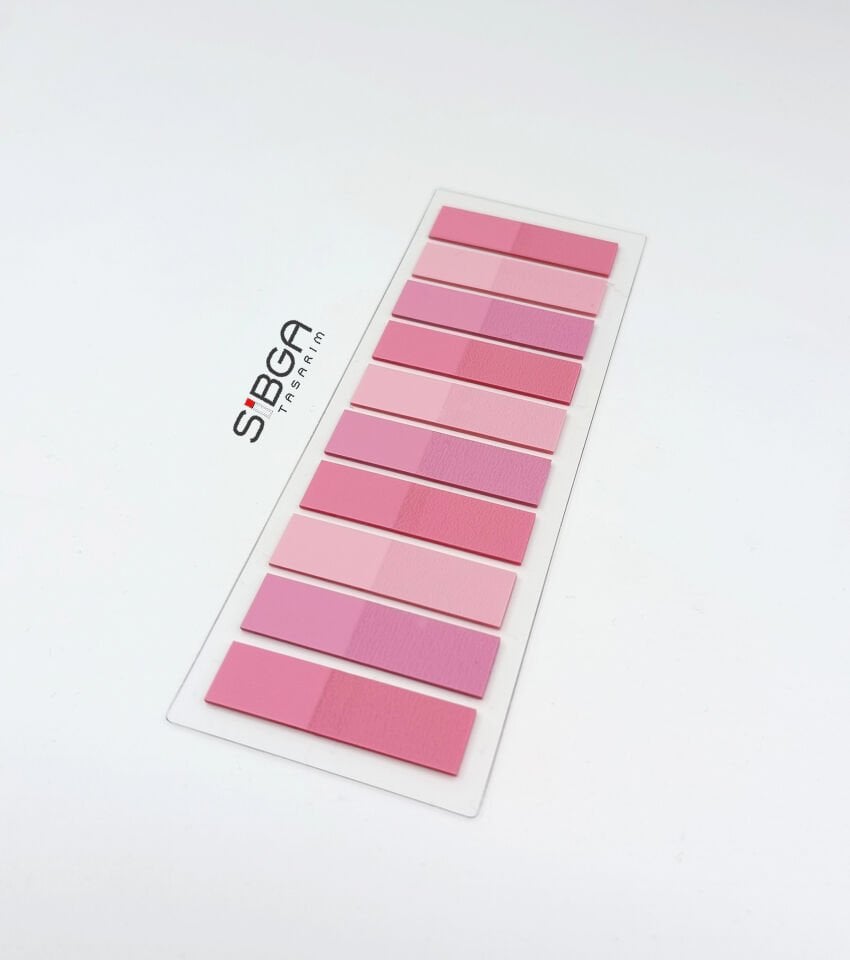 Şeffaf Pembe Postit Post-it Post it. Kitap Ayracı Ayraç Plastik Postit Sticker Not Kağıdı 200 yaprak