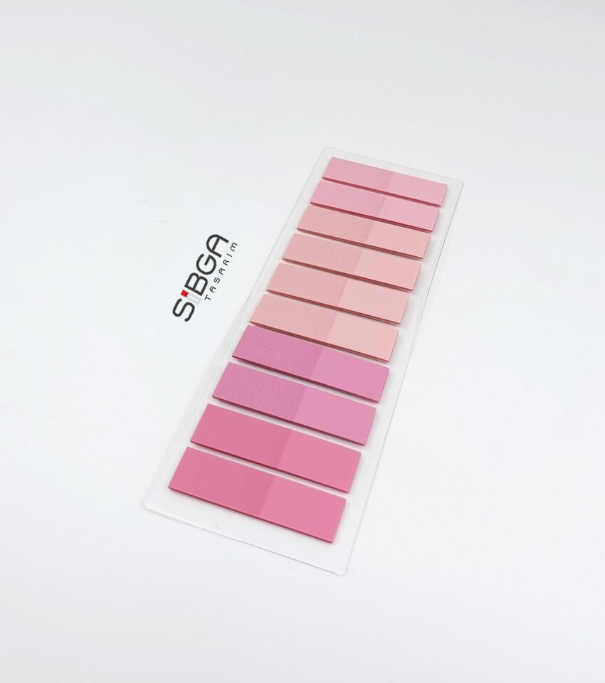 Şeffaf Pembe Postit Post-it Post it. Kitap Ayracı Ayraç Plastik Postit Sticker Not Kağıdı 200 yaprak