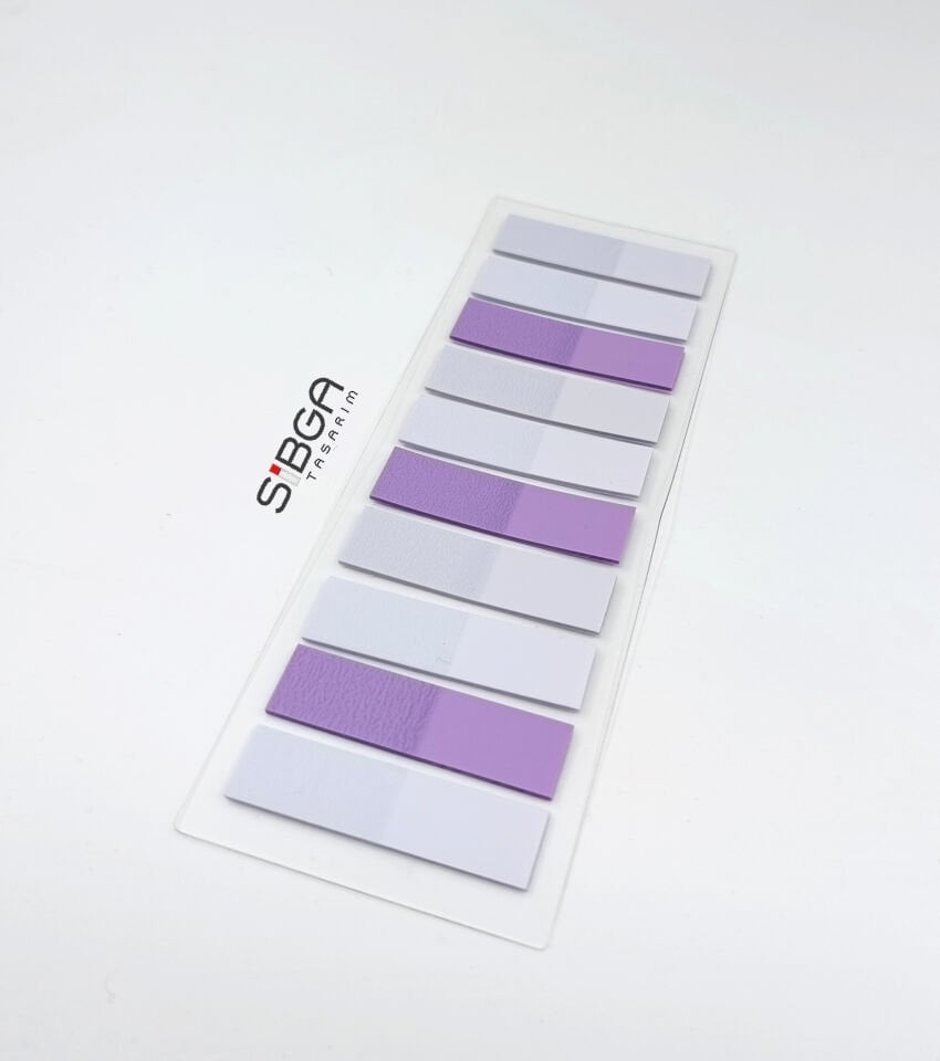 Şeffaf Eflatun Postit Post-it Post it. Kitap Ayracı Ayraç Plastik Postit Sticker Not Kağıdı 200 yaprak